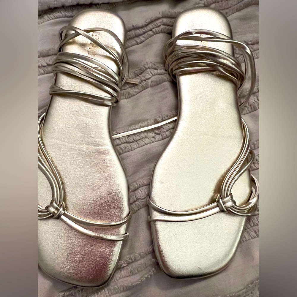 Express strappy tie up sandals